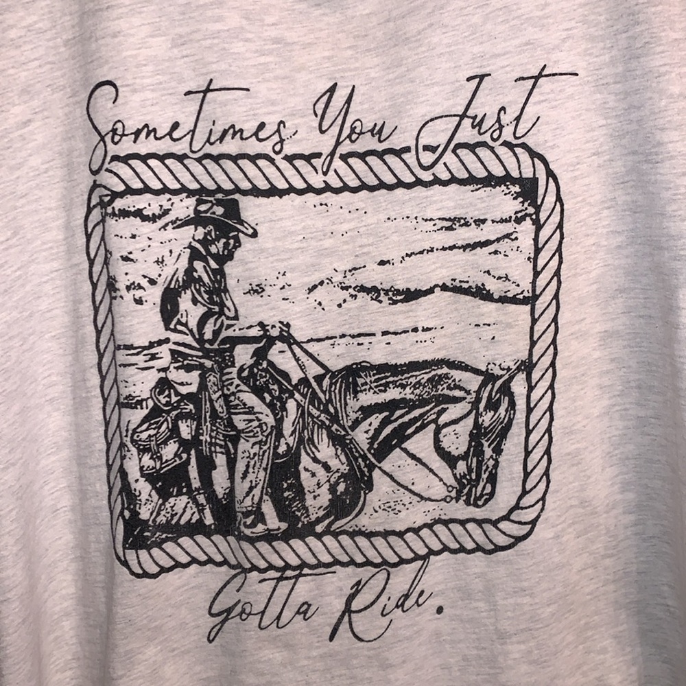 Western Gray T Shirt Size Large - Picture 2 of 4